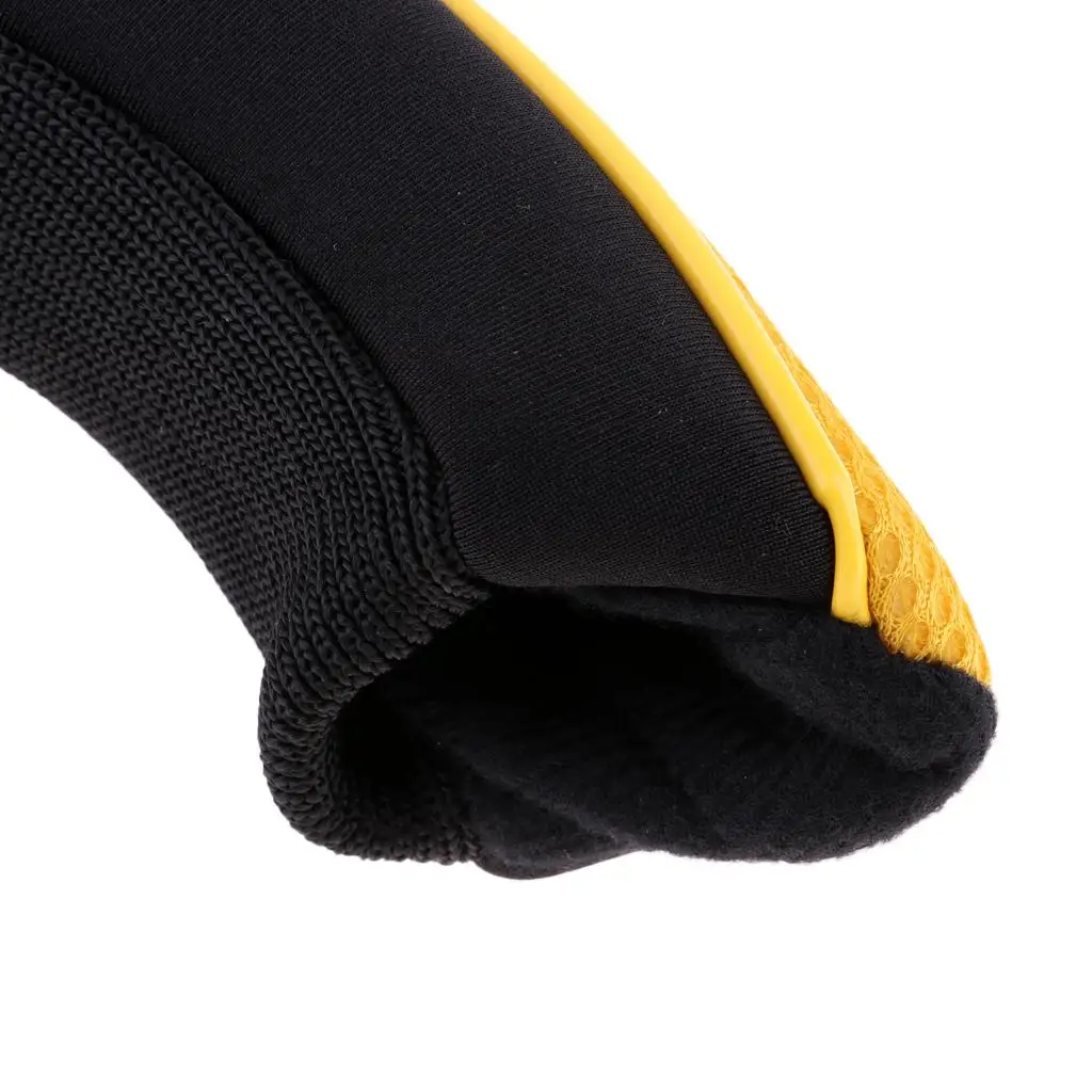 Golf Club Head Cover Yellow Polyester Universal Fit Hybrid Protector Golf Novelty Headcovers for Golfers