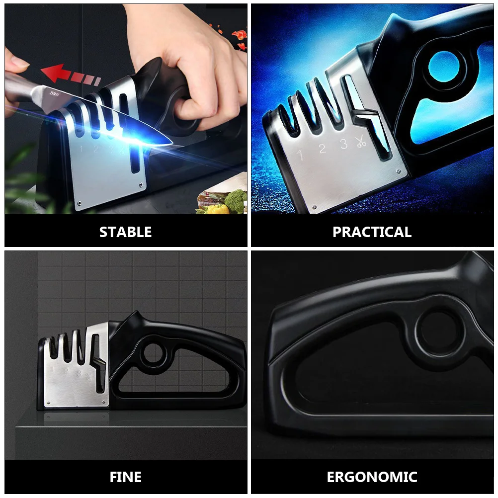 

Ergonomic Handle Sharpener Multi-Functional Kitchen Tool Anti-Slip Design High-Quality Material Stable Performance Long