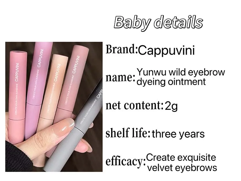 3D Augenbrauen-Färbecreme Langanhaltende Rosa-Braune Farbe Augenbrauen-Mascara Schweißfeste Wild Brow Enhancer Creme Make-up Kosmetik – Detail 3