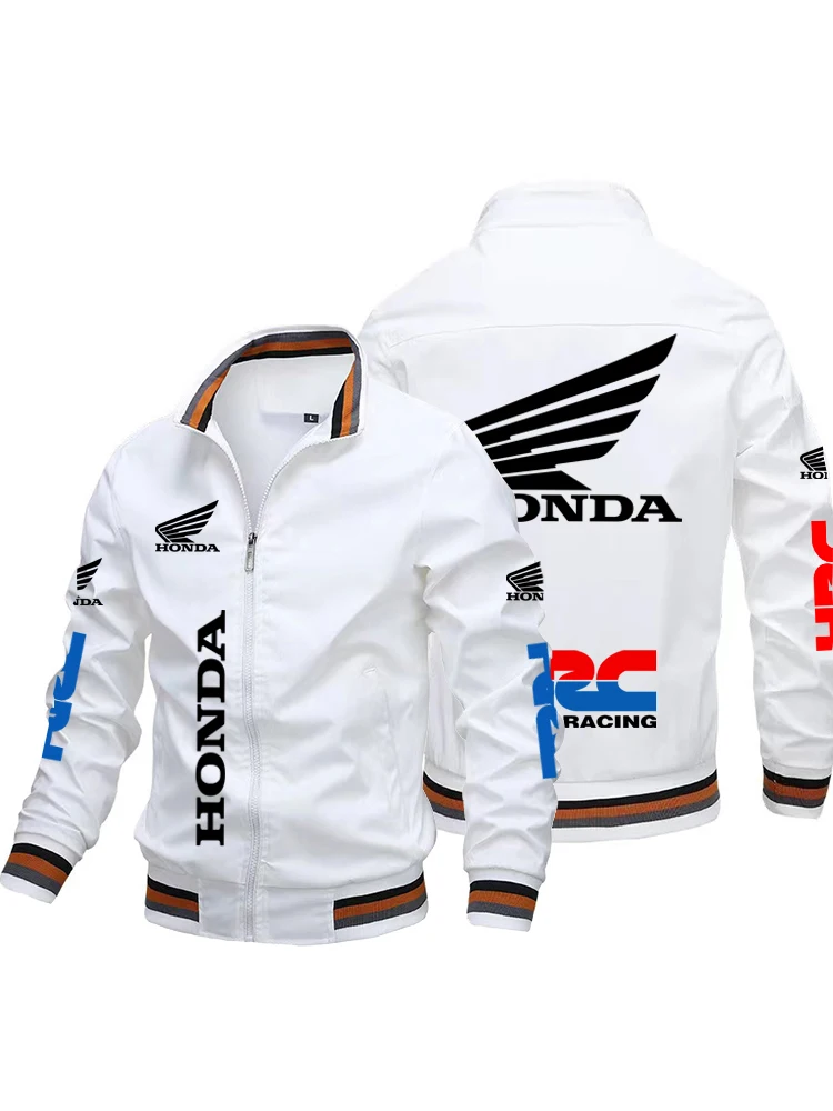 Kurtka motocyklowa Honda 2026, męska, z nadrukiem Honda, bomberka, casualowa, modna, bejsbolówka, męska/damska kurtka motocyklowa — 2