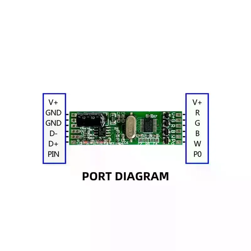 4CH DMX512 DM-113 Decoder Board 4-channel DC12-24V 192W Constant Current Module Decoder Board For Full-color Wall Washers