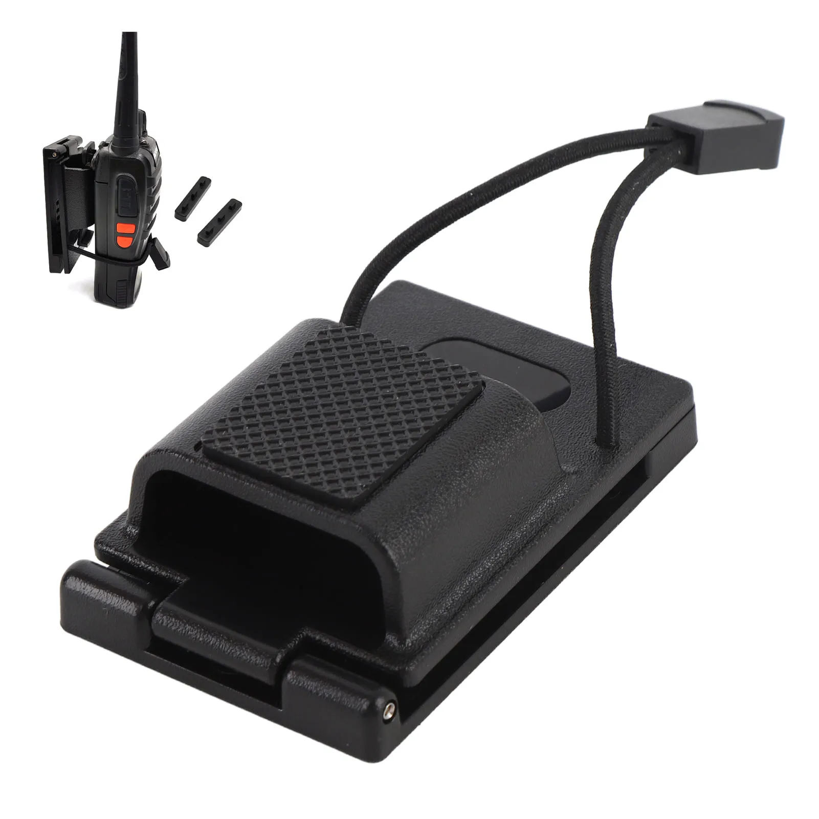 Soporte de Clip para cinturón de Radio, funda de transporte de Radio ABS, compacto, seguro, negro, antideslizante para cinturón de servicio de aplicación de la ley