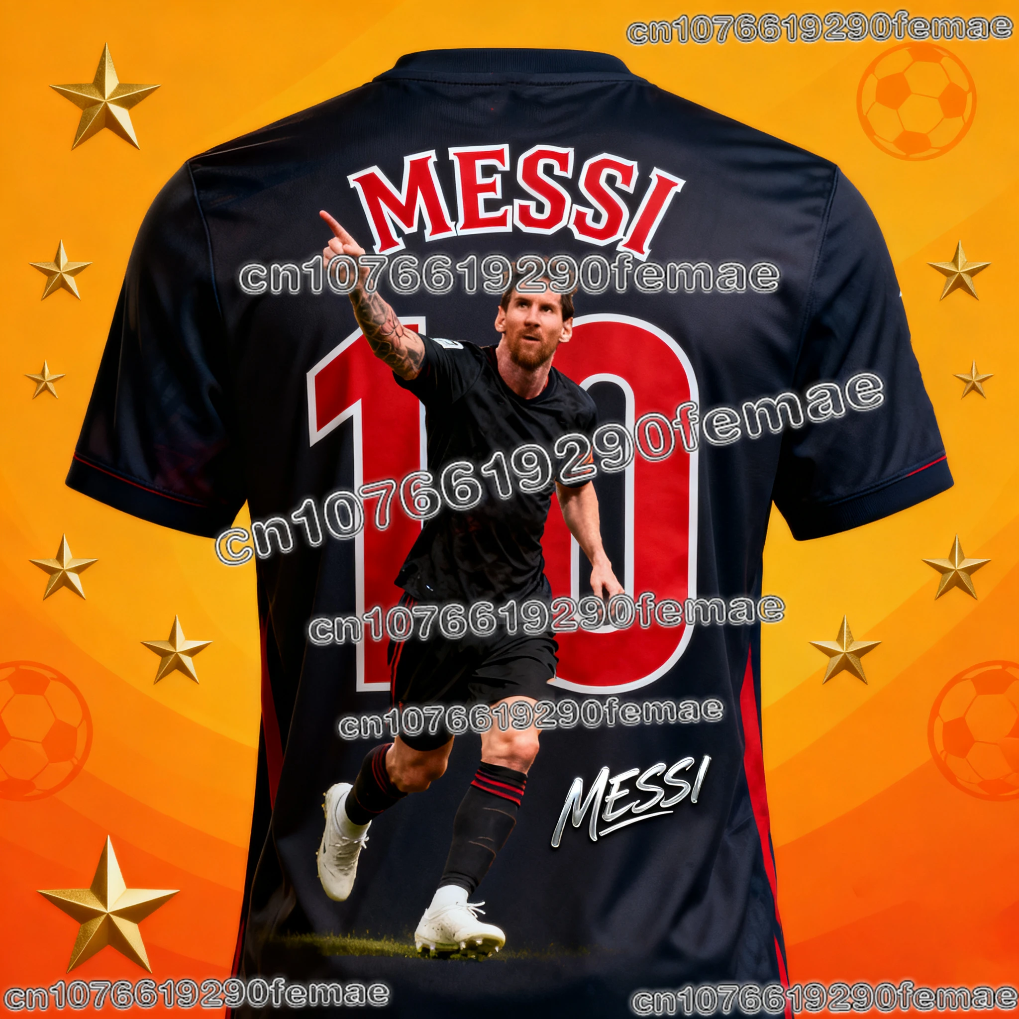 2025 موضة ميسي # 10 كرة القدم تي شيرت 3D طباعة كرة القدم جيرسي الرجال النساء بنين بنات عارضة التدريب تنفس سترة رياضية علوية #2