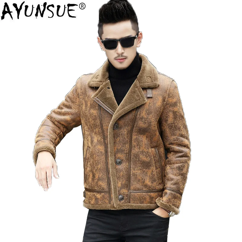 

Genuine Leather Jacket Men Short Motor Sheepskin Coat Men's Jackets Korean Coats L16647K KJ1331