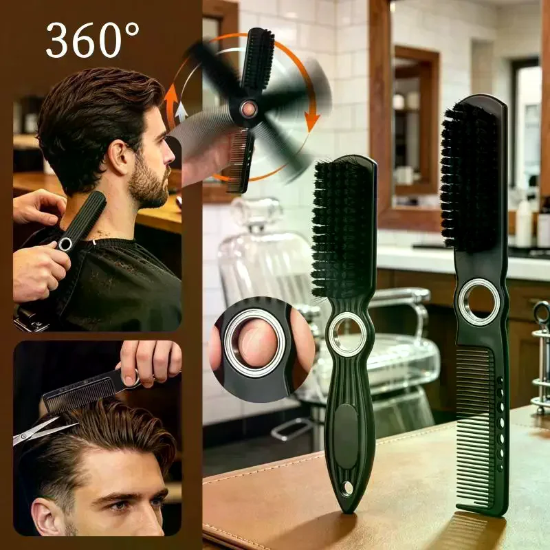 1Pcs Hair Cutting Neck Broken Hair Dust Cleaning Hair Brush 360° Rotating Barber Fade Brush Salon Gradient Haircut Styling Tool