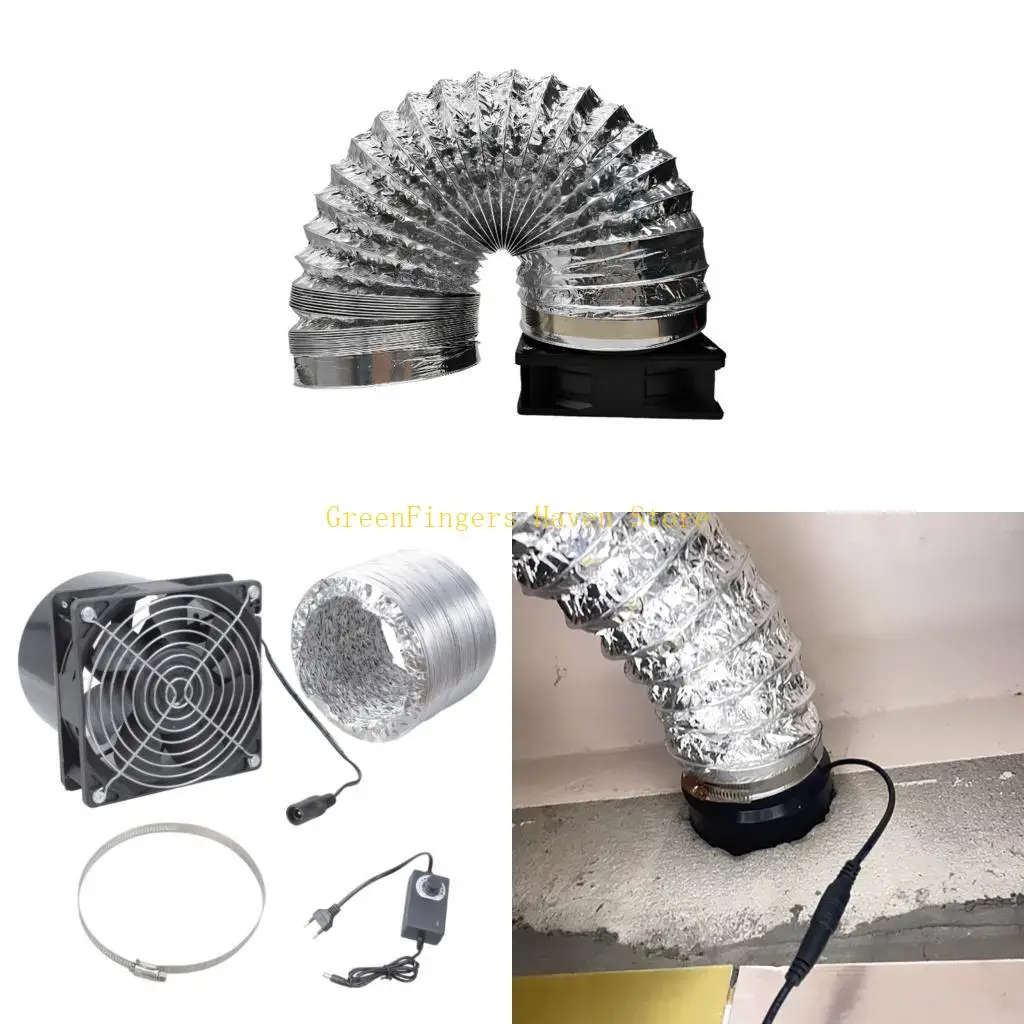 

F68D Высокий воздушный вентилятор 12 В вентиляционный вентилятор с удаленным корпусом ABS для охлаждения палаток и приложений