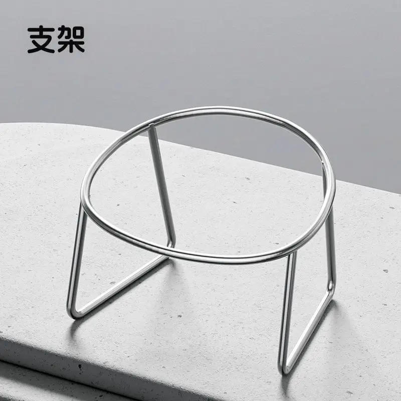 وعاء للقطط من الفولاذ المقاوم للصدأ، رف للحيوانات الأليفة برقبة عالية، مستلزمات تغذية الحيوانات الأليفة، وعاء طعام للقطط مقاوم للصدمات، كوب للشرب.