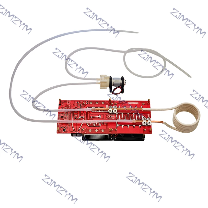 Modulo riscaldatore a induzione ad alta frequenza ZVS da 3000 W 55 A Riscaldatore driver Flyback Buona dissipazione del calore + bobina + pompa + adattatore di alimentazione