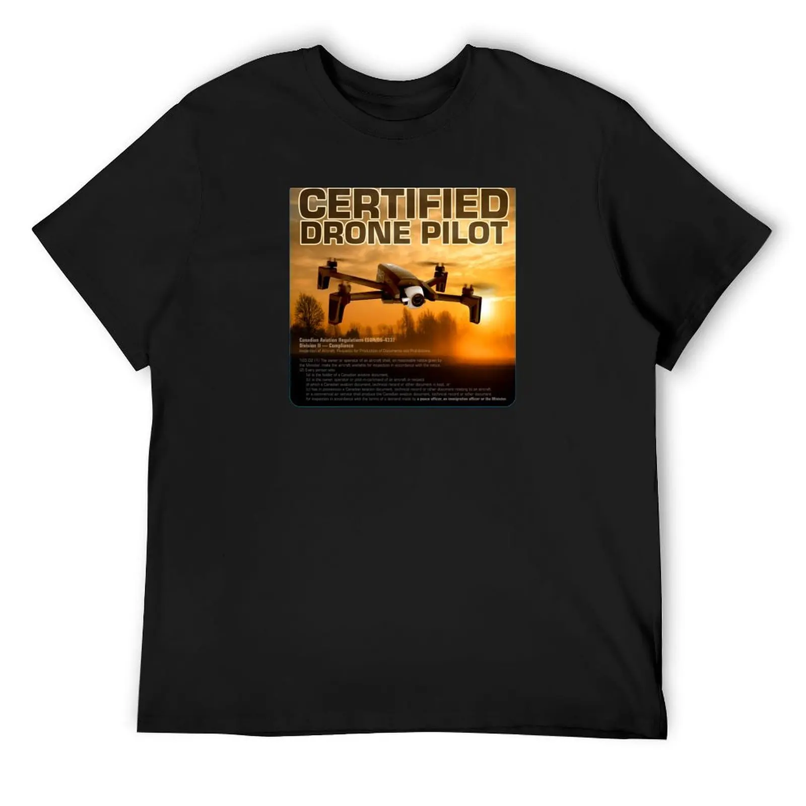 

Certified Drone Pilot T-Shirt oversize t-shirts man graphic t shirt vintage tees tops men clothings