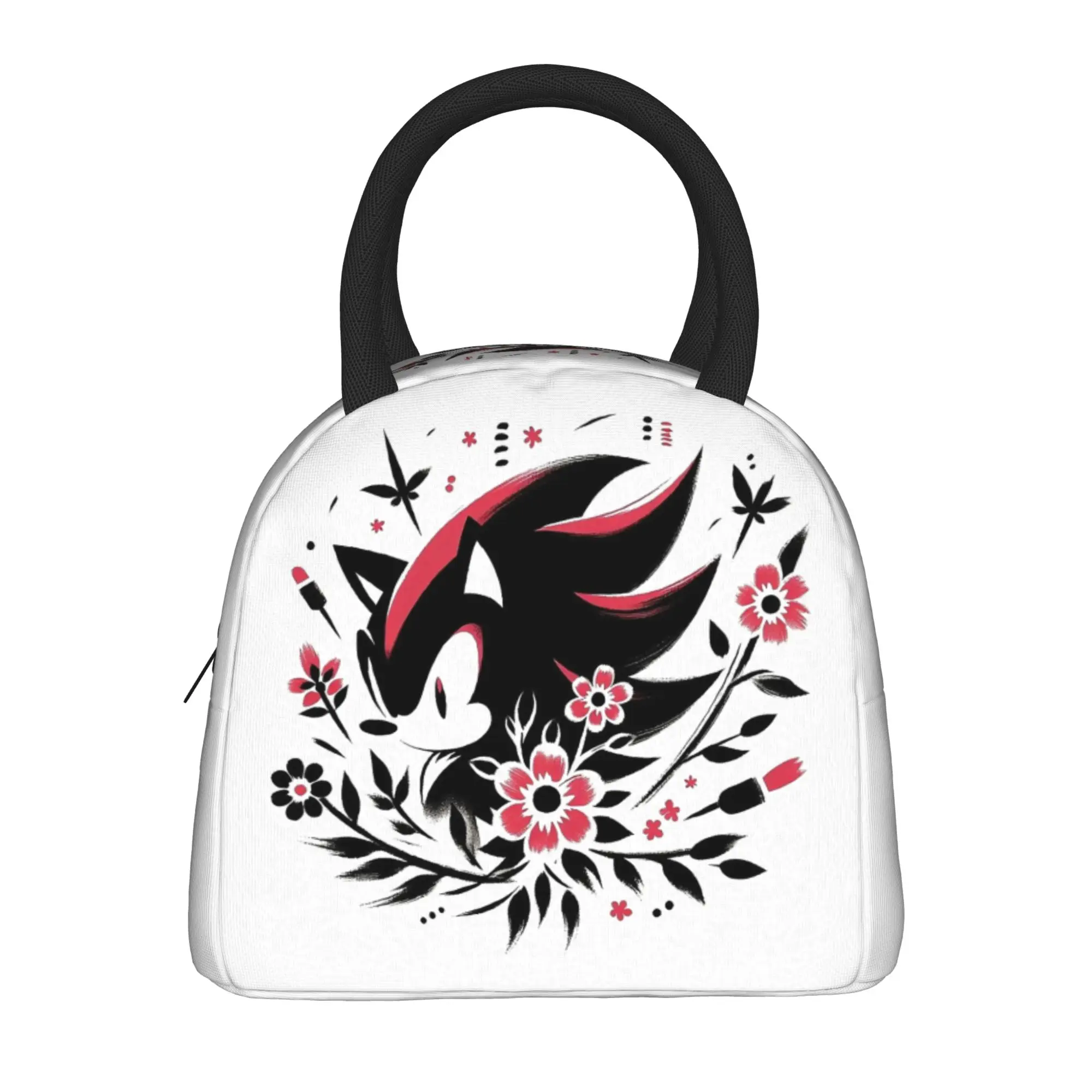Shadow The Hedgehogs  Insulated Lunch Bag Cooler Bag Lunch Container  Leakproof Tote Lunch Box Bento Pouch College  Outdoor