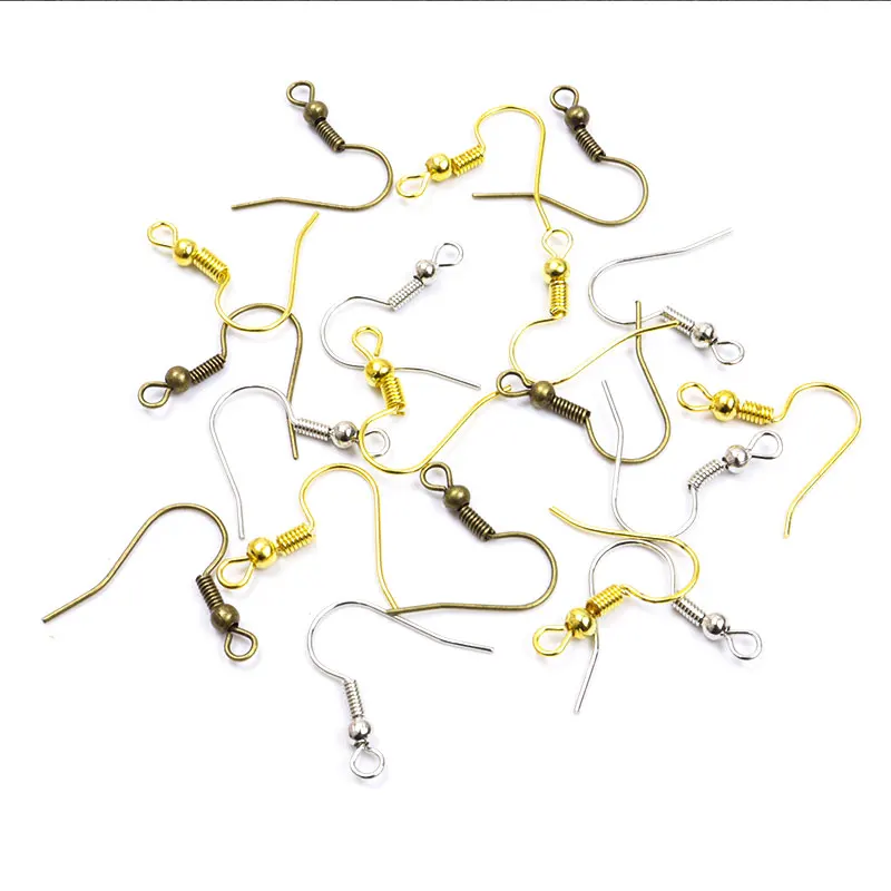 50pcs/lot 19x18mm Gold Color Silver Color Antique Bronze Color Earring Hook DIYEarring Findings Clasps Hooks Jewelry Making Gift