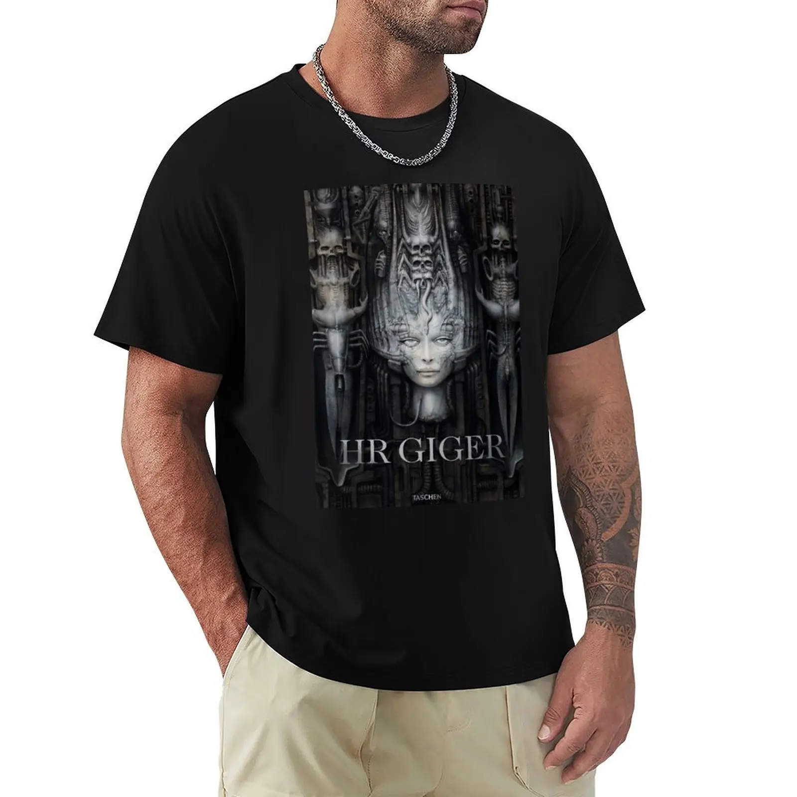 HR GIGER T-Shirt man t shirts high quality luxury brand T-Shirt