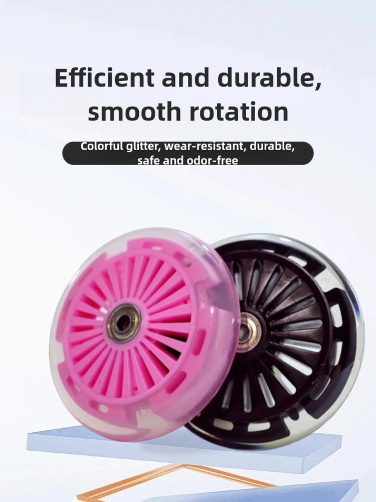 Paire de roues lumineuses de 120 mm – Roues en PU de haute qualité pour patins, scooters et chariots poussoirs (remplacement d'origine)" de remplacement