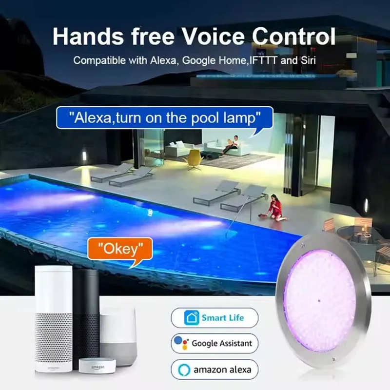 Tuya wifi LED Pool Lights RGB Underwater Pool Lamp 18W 25W 35W 12V Resin Filled IP68 spot Piscine LED Couleur RGB Projector