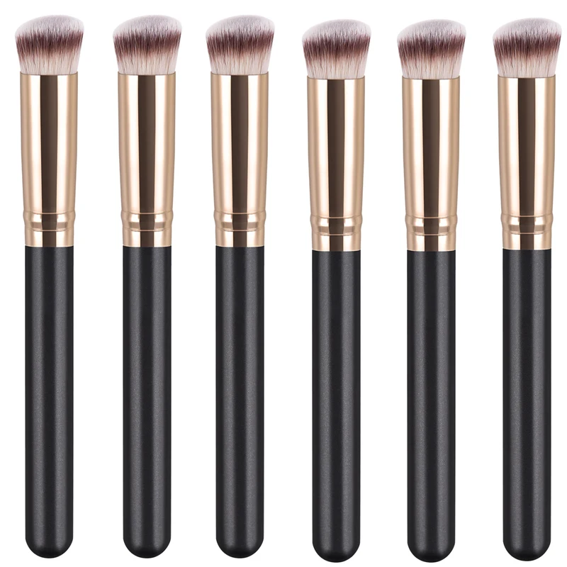 1pcs Makeup Brush  Cosmetic Round Oblique Powder Eyeshadow Nose Shadow Plastic Handle Blending  Beauty Makeup Brush Tools