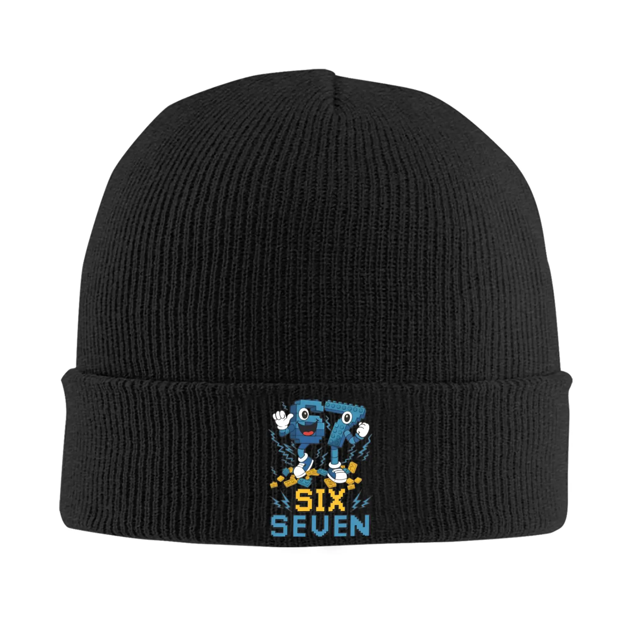 67 Six Seven 6-7 Knitted Hat Beanie Winter Hats Warm Unisex  Fashion Steal Brainrot Gaming Meme Caps Men Women Gifts,
