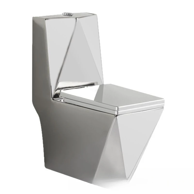

Electroplated silver bathroom toilet, ceramic color, gray toilet household hotel
