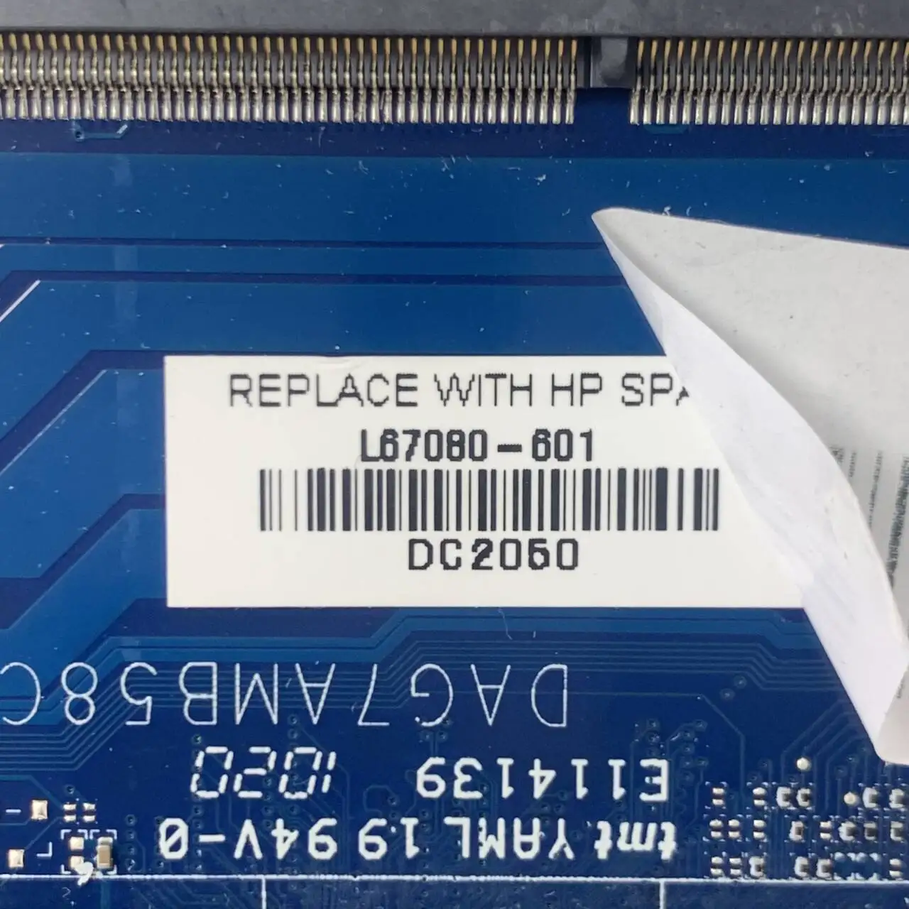 เมนบอร์ดแล็ปท็อป L67080-601 L67080-501 L67080-001 สําหรับ HP 14-CE DAG7AMB58C0 N17S-G2-A1 MX250 SRG0N I7-1065G7 CPU 100% ทดสอบ OK