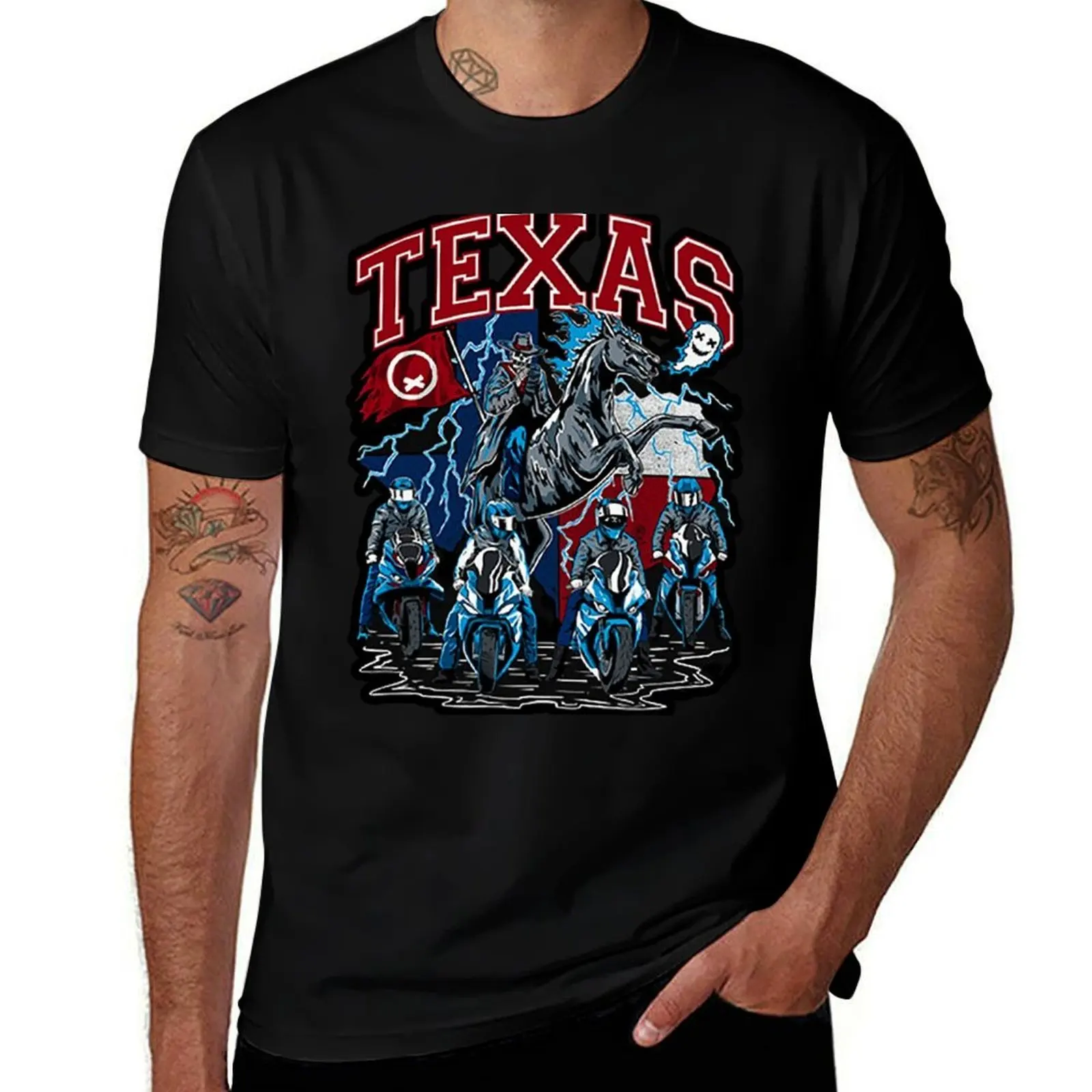 Quiet Club Racing - Ghost Racing Texas Design 2024 Motorcycle Rally Event Merch T-Shirt funny gifts mens designer clothes