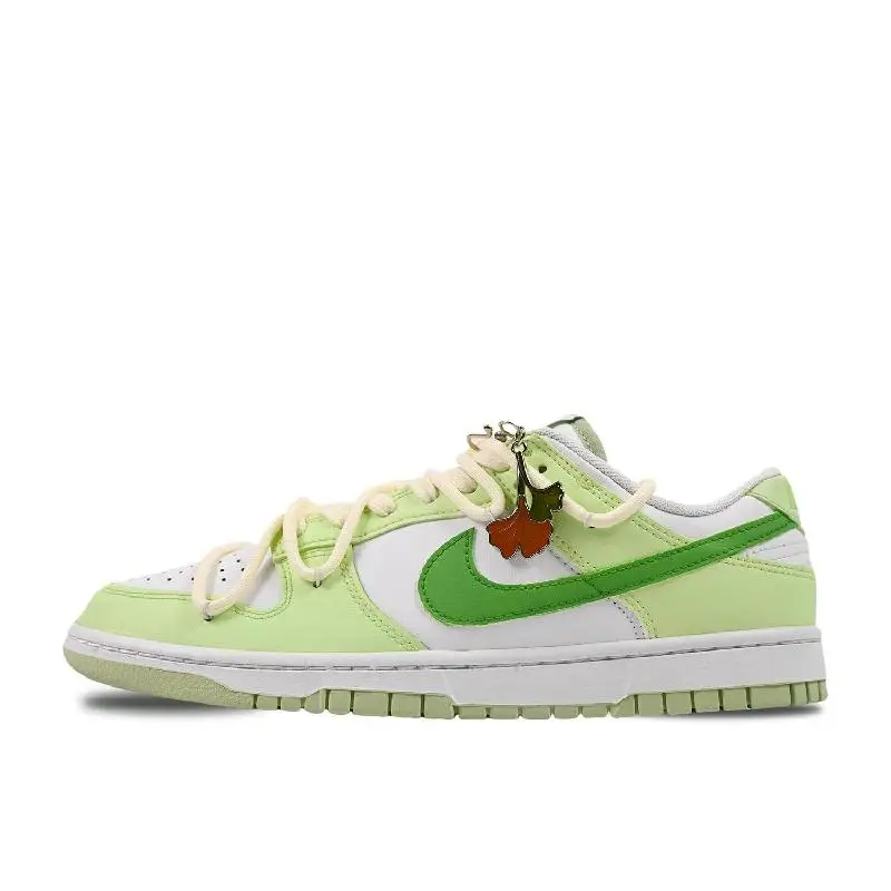 【Customize】Nike Dunk Skateboarding Shoes Men Low-top Green/White Sneakers shoes DV0831-105