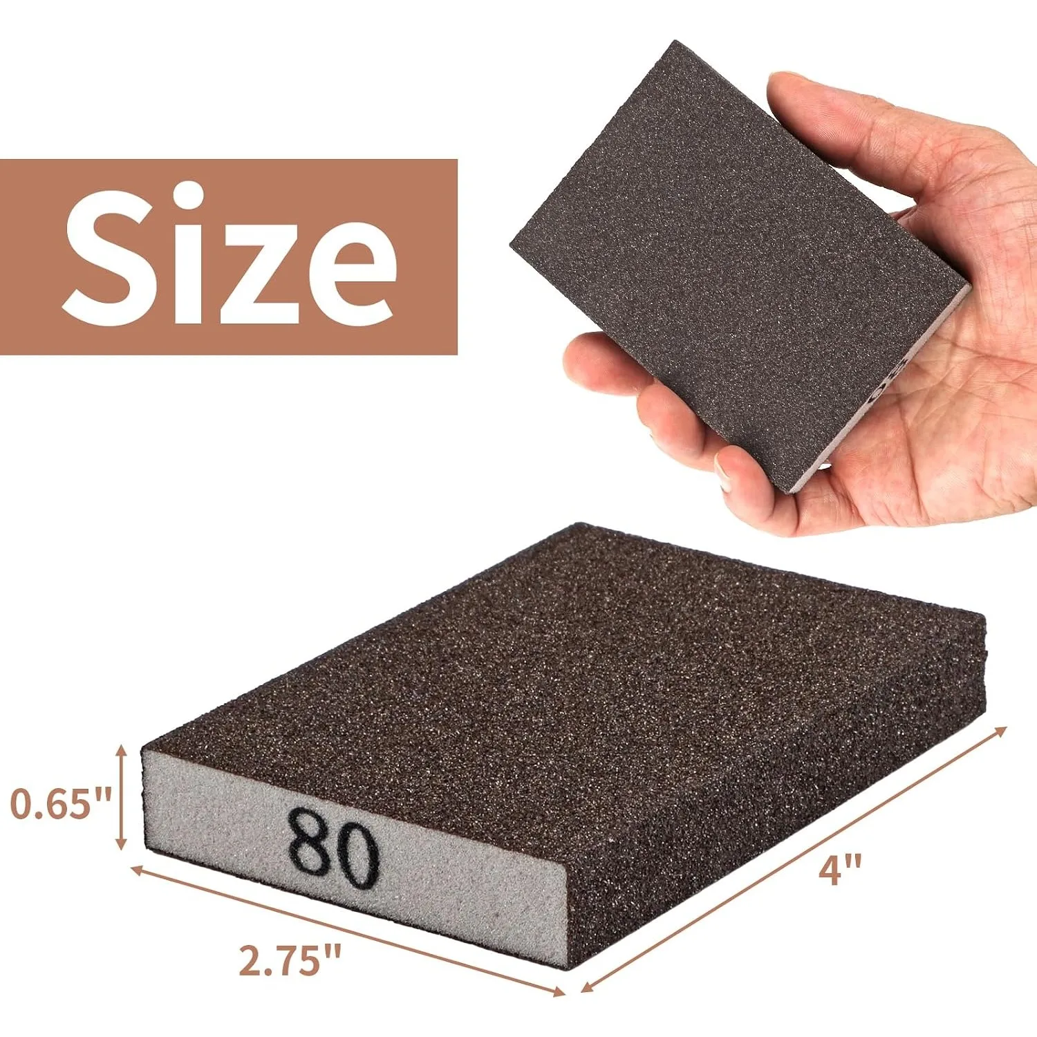 4/8 Pack Reusable Wet Dry Sanding Sponge Block, Drywall Polishing, Wood Surface Sanding and Household Renovation Work