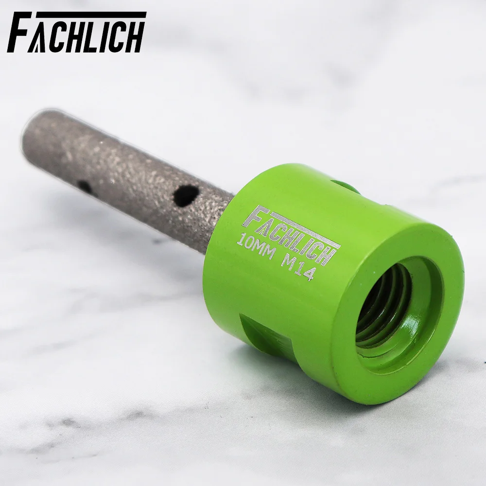 FACHLICH M14 10pcs/Set Diamond Drill Crowns Milling Chamfer Bits Hex Shank Adapter Marble Ceramic Tile Cutter Granite Dia 6-68mm