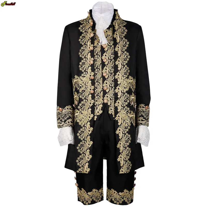 Adults Blazer Cosplay Set Deluxe Victorian King Cosplay Costume Adult Prince Costume for Men Halloween Carnival Party Uniform