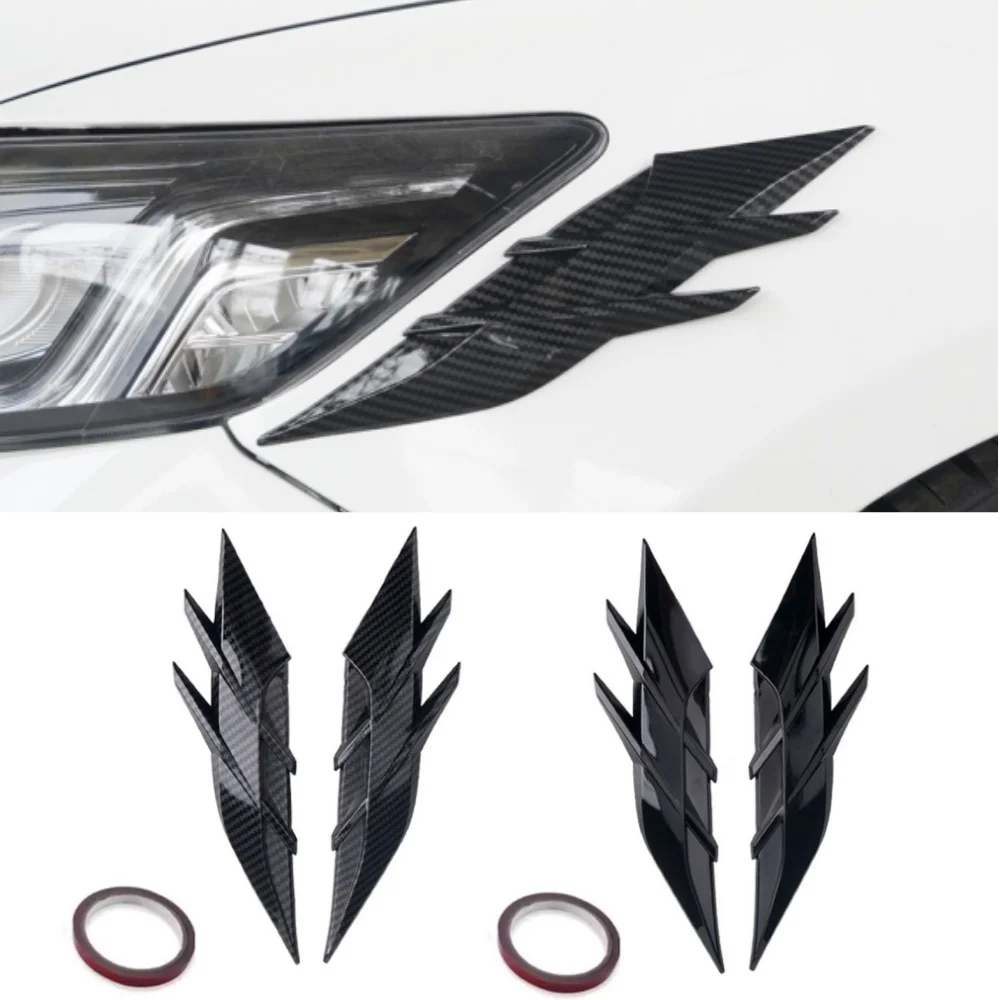 

1Pair Auto Exterior Accessories Car Headlight Eyebrow Trims Stickers Car Body Self-Adhesive Sticker Car Lamp Cover Stripe Decal