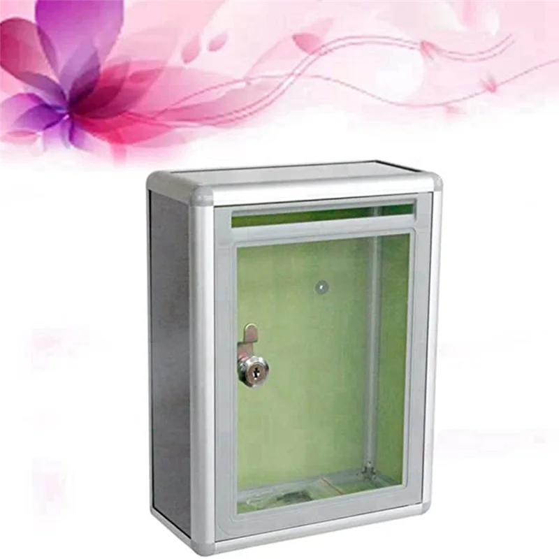 Proposal Box with Lock and Key Small Lockable Metal Wall Mounted Home Office Proposal Box