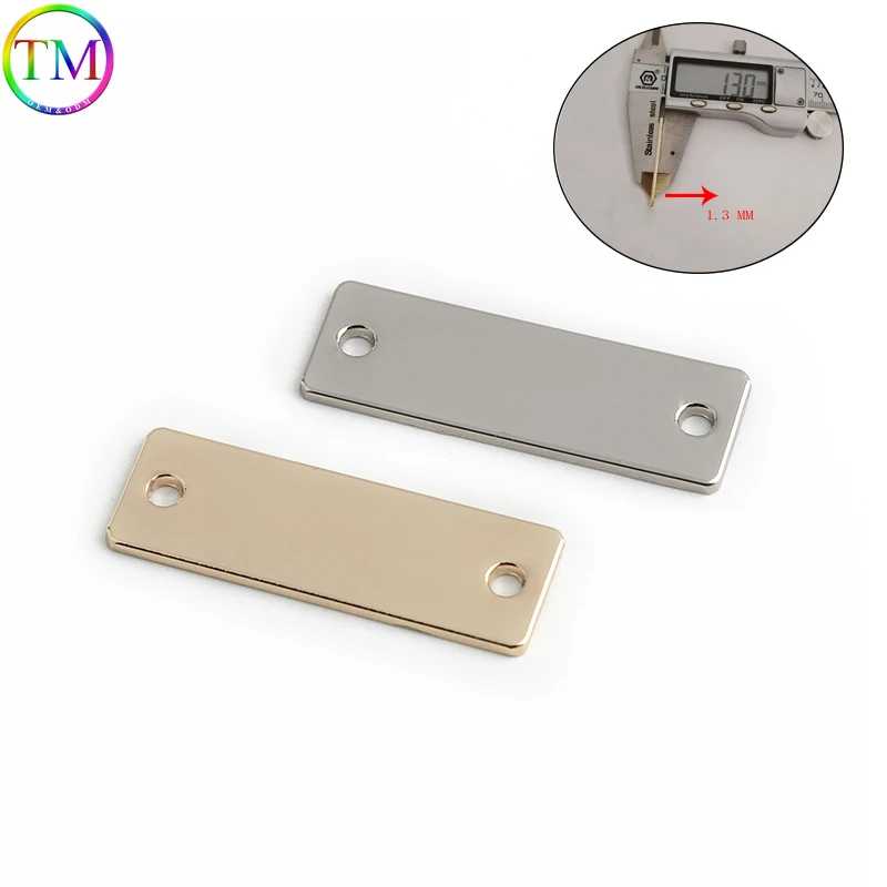 10/50/100PCS 36x12MM prostokątne metalowe etykiety metki do litera DIY szycie odzieży torebki do wygrawerowania metka z nazwą