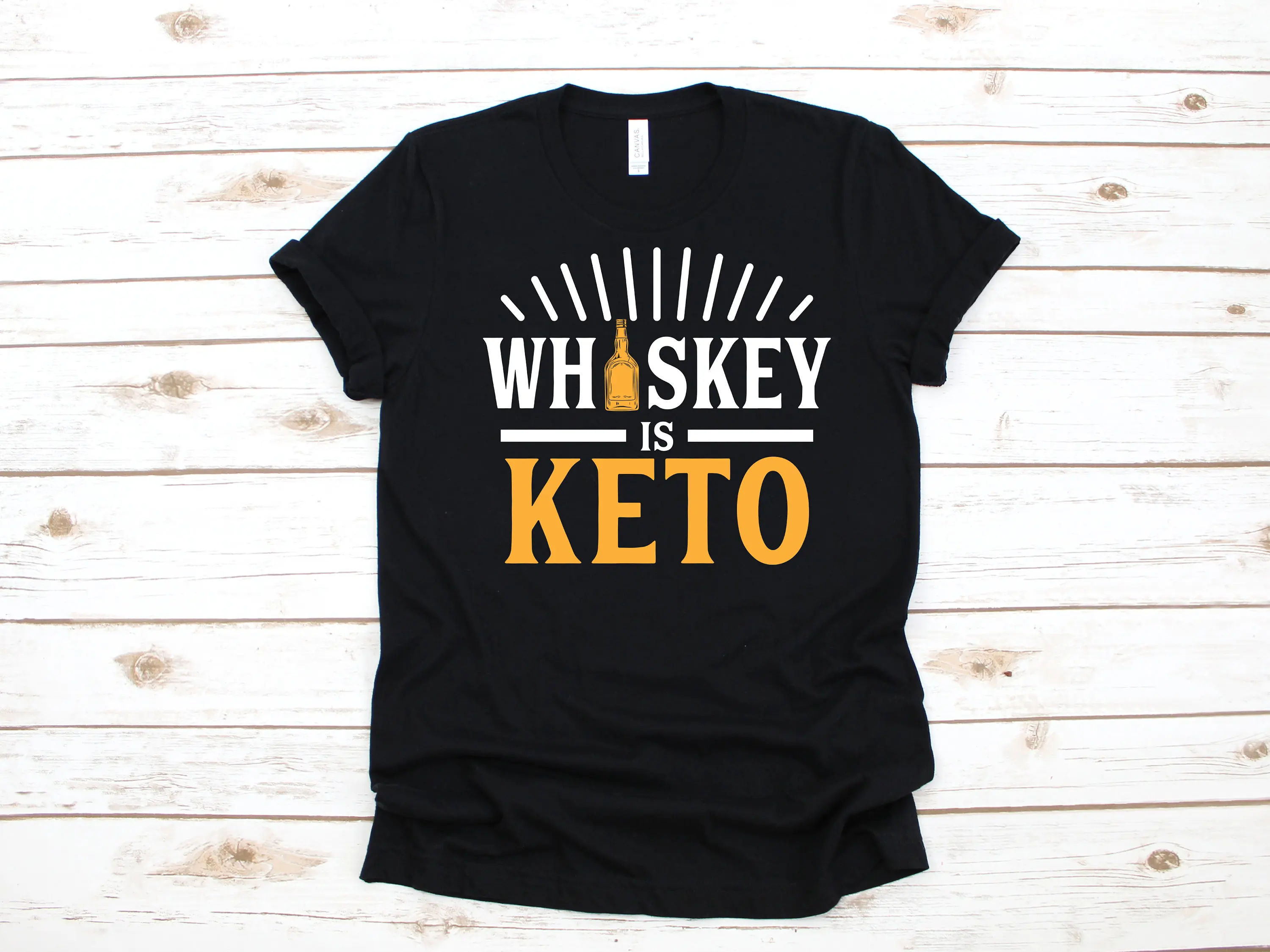 Whiskey Is Keto T Shirt Funny Whisky Long Sleeve Sweat