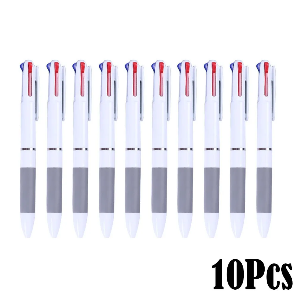 1/10Pcs Durable 3 in 1 Ballpoint Pens Red/Black/Blue Ink Color 0.7mm Ball Point Pen Writing Stationery Office School Supplies