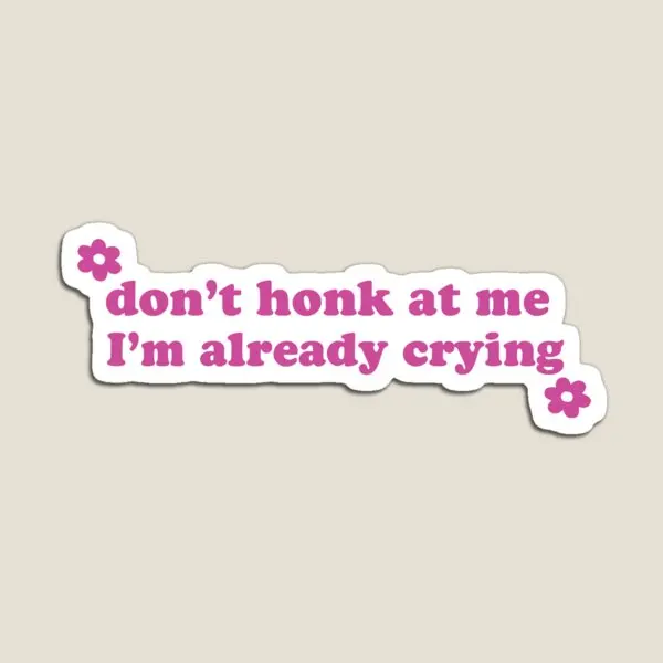 Dont Honk At Me Im Already Crying Fu  Magnet  Children Stickers Refrigerator Kids Toy Home Decor Cute for Fridge Organizer