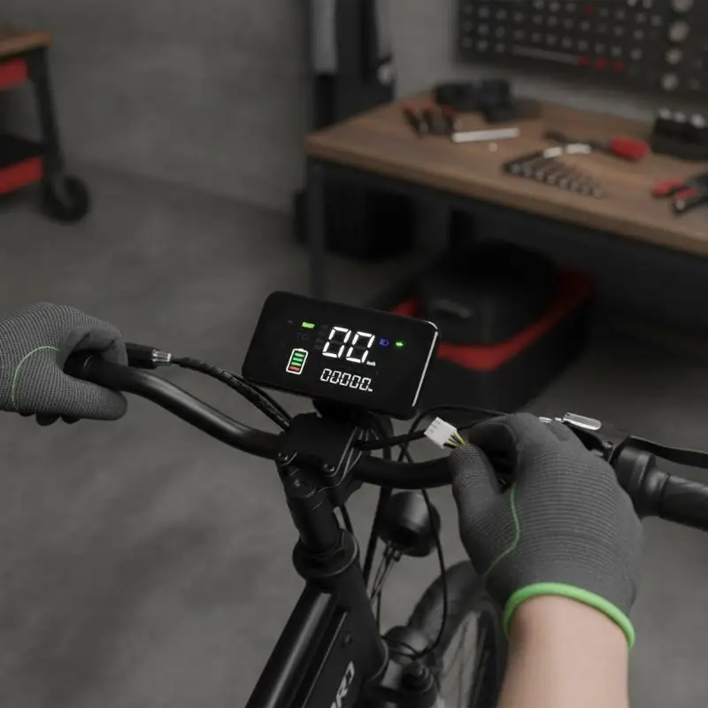 【CR】High Precision Electric Vehicle LED Speedometer 48V 60V 72V Multi-Voltage Screen for E-Bike Outdoor Riding Use