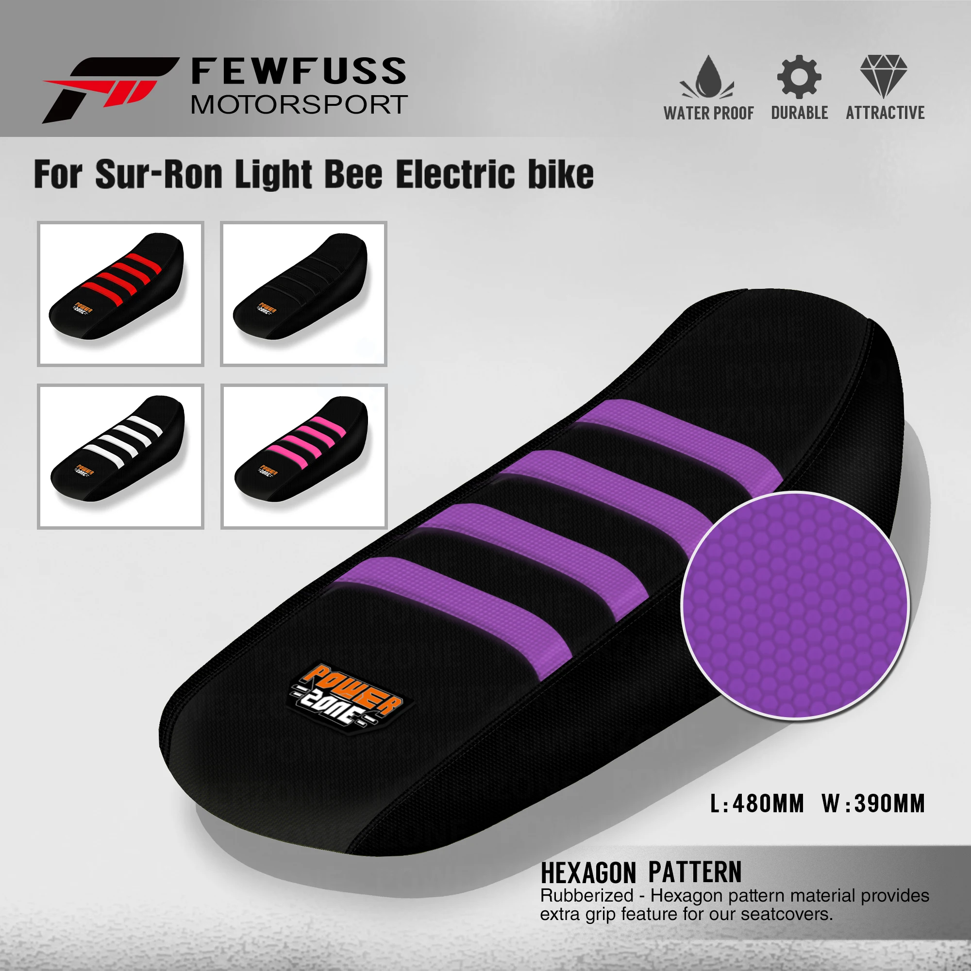 FEWFUSS Motorcycle Electric Bike Seat Cushion for Lightbee Light Bee X S Off-Road Electric Vehicle E-Bike Seat Cover Accessories