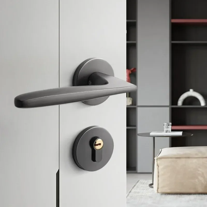New 2026 Household Universal Door Lock with 72 * 55 Lock Body Suitable for 35-45mm Thick Doors Aluminum Alloy Postmodern