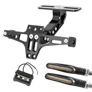 Motorcycle plate support with signaling lights, plate support, Yamaha MT07, Kawasaki Z800, Honda, BMW 11 Main Sales Honda Plates - №2