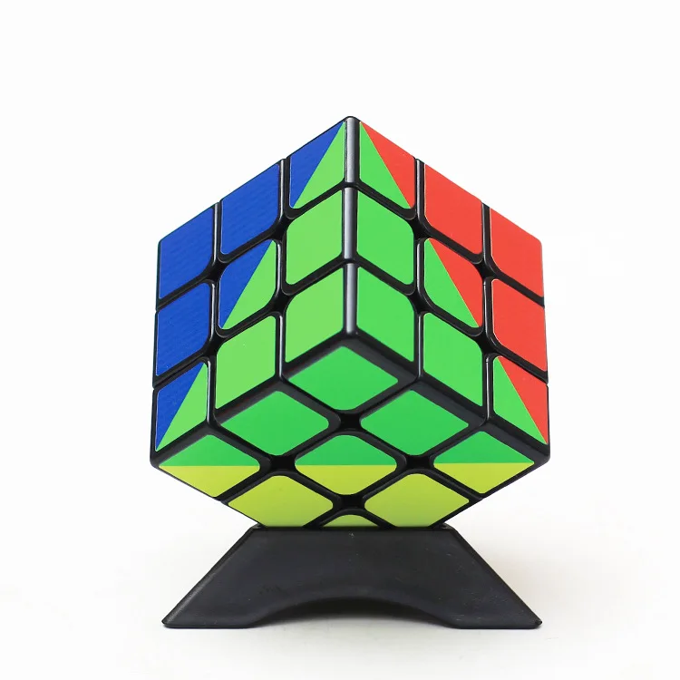 Zcube 3x3 Cube 4 colores 3x3 Rainbow Cube Juguete educativo para niños Cubo mágico