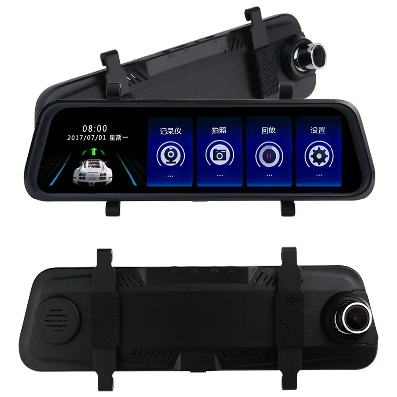 High definition 10 inch 1080P night vision car black box dual lens, full screen touch driving recorder