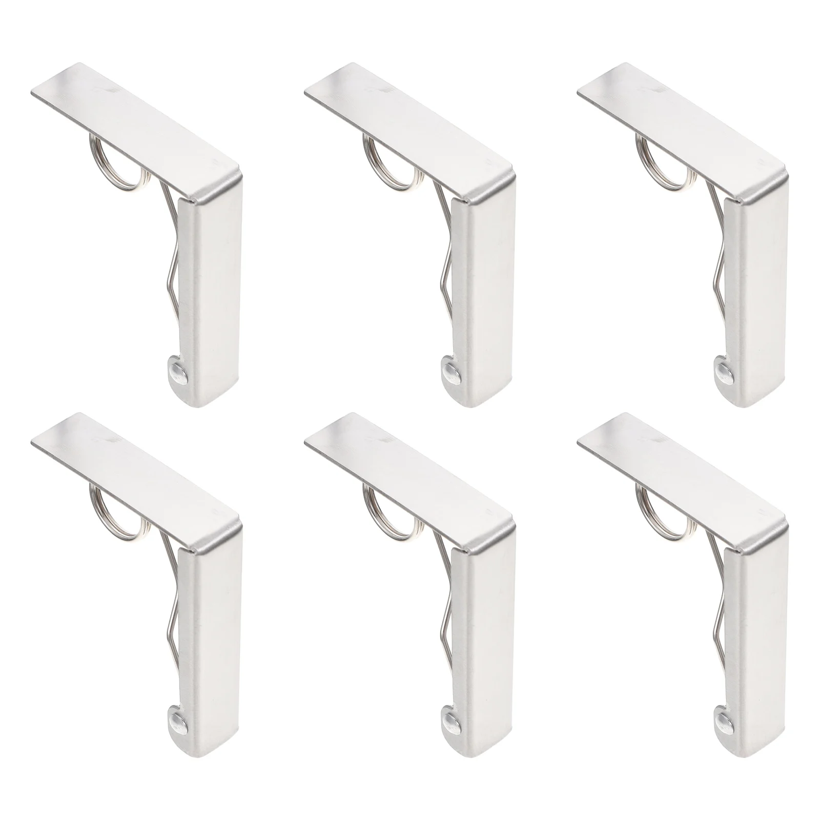 

6pcs Clips Set Convenient Tablecloth Clamps Stainless Steel Camping Accessories Kitchen Bar Supplies Portable Gifts