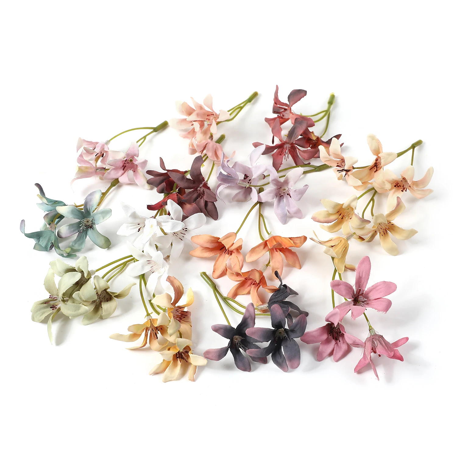 10/20Pcs Künstliche Seidenblumen Kopf Gradienten Orchidee Magnolie Blume Für Wohnkultur Hochzeit Dekoration DIY Haarnadel Zubehör – Detail 2