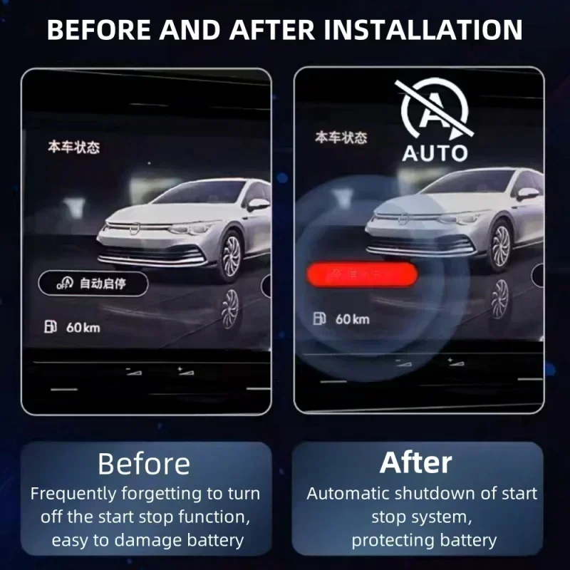 For Ford Equator 2021-2024 Automatic Stop Start Eliminator Engine Off Closer Device Canceller Disable Delete Control Cable Plug