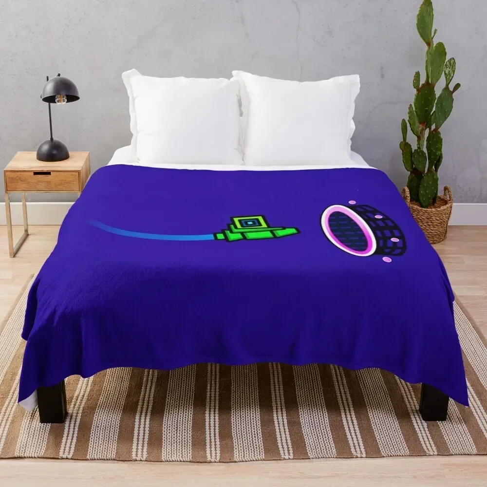 

Geometry Dash Throw Blanket Air Conditioner Soft Blanket for Office Home
