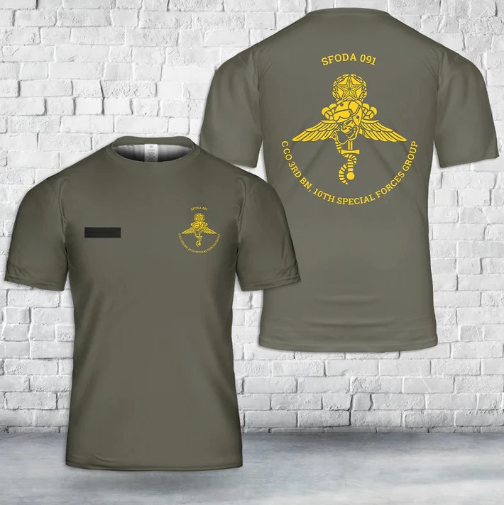 

Custom Name US Army Special Forces 10th SFG ODA 091 3rd Bn Charli AOP T-shirt