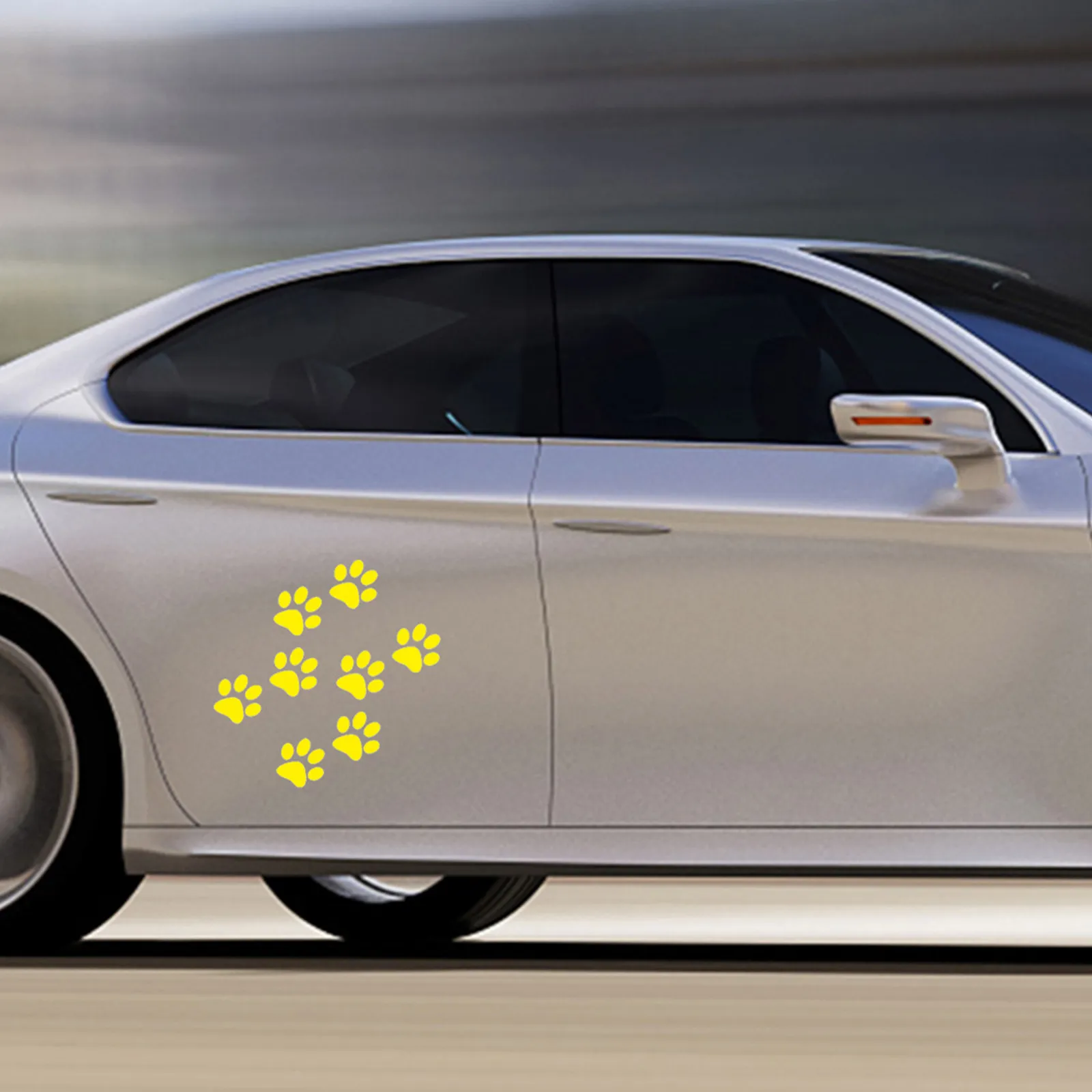 

24Pcs Cat Footprint Car Sticker Premium PVC Auto Body Decal Fun Cute Car Decoration for Doors Windows Bumpers No Residue Easy