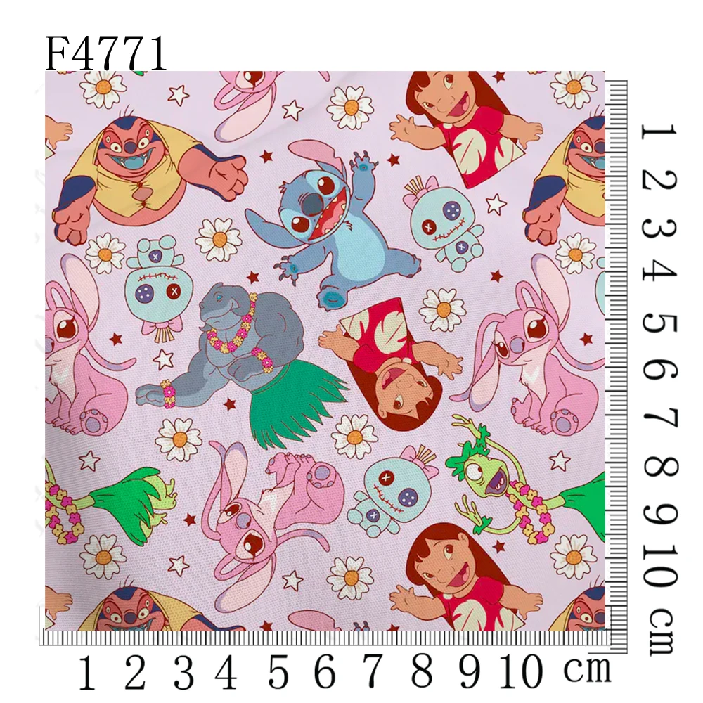 Lilo and stitch peripherals Fabric 45*140cm DIY Sewing Patchwork Quilting Baby Dress Printed Fabric polyester cotton