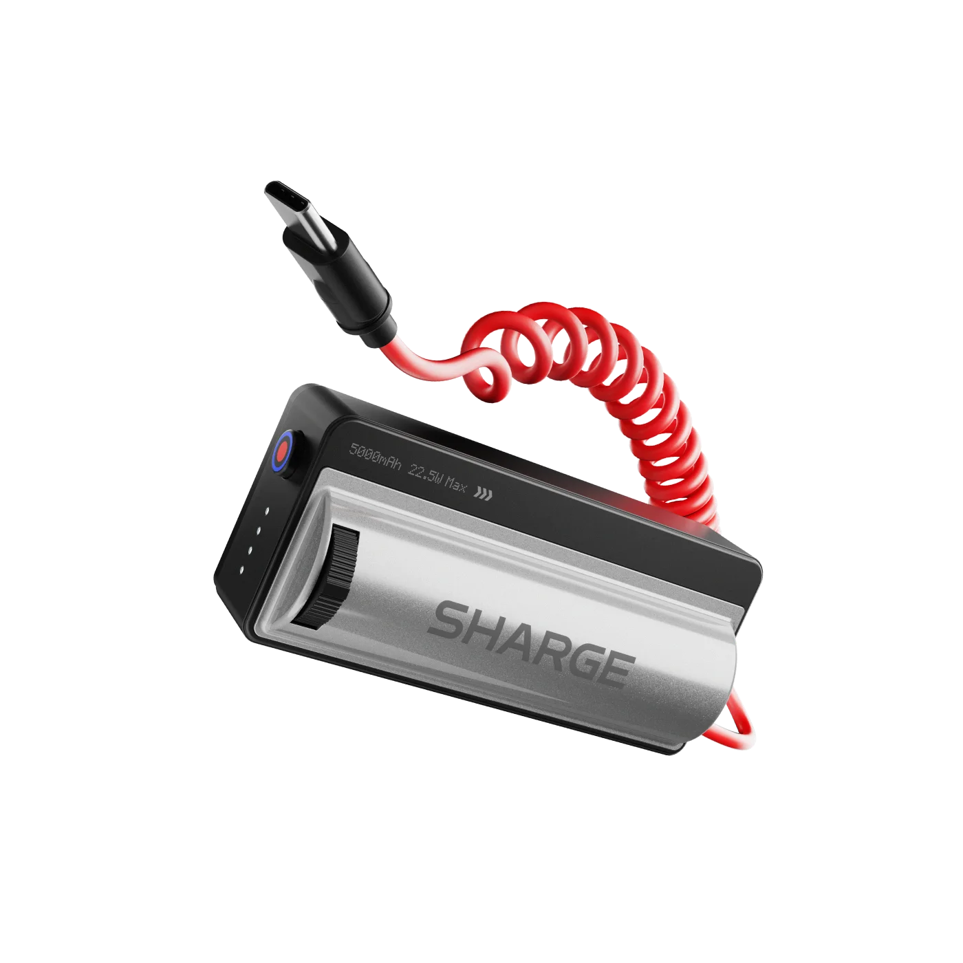 SHARGE Phone Camera Grip 5000mAh Power Bank Built-in USB-C Cable & Wireless Shutter Button Compatible with iPhone 17/16 Android