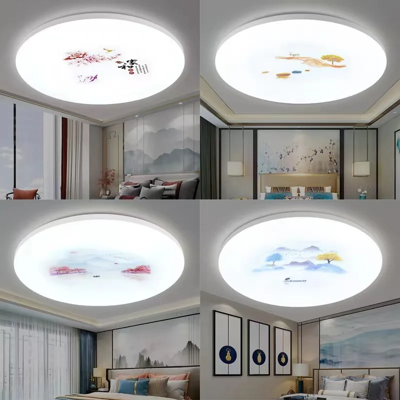 

Mordern Ceiling Lamp Round with Patterns Chandelier Luminaire Light Fixture Living Room Dining Room Bedroom Decor Study Reading