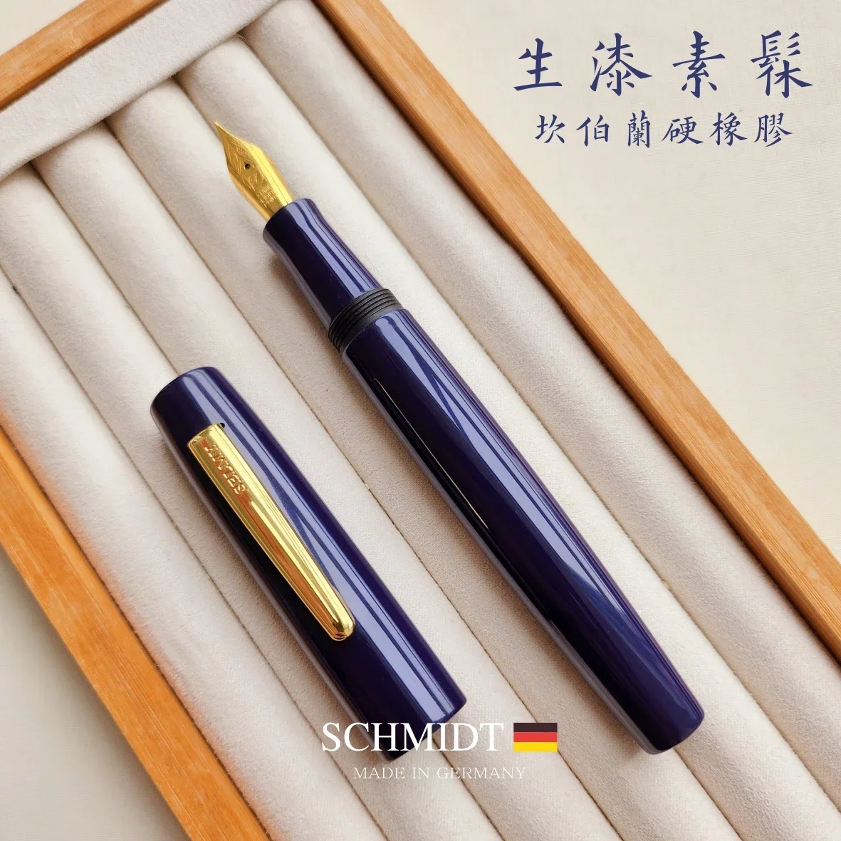

Hot SELMY Hand Made Purple Lacquered Cumberland Hard Rubber Schmidt NO.6 Nib Fountain Pen Student Business Stationery Writing Gi
