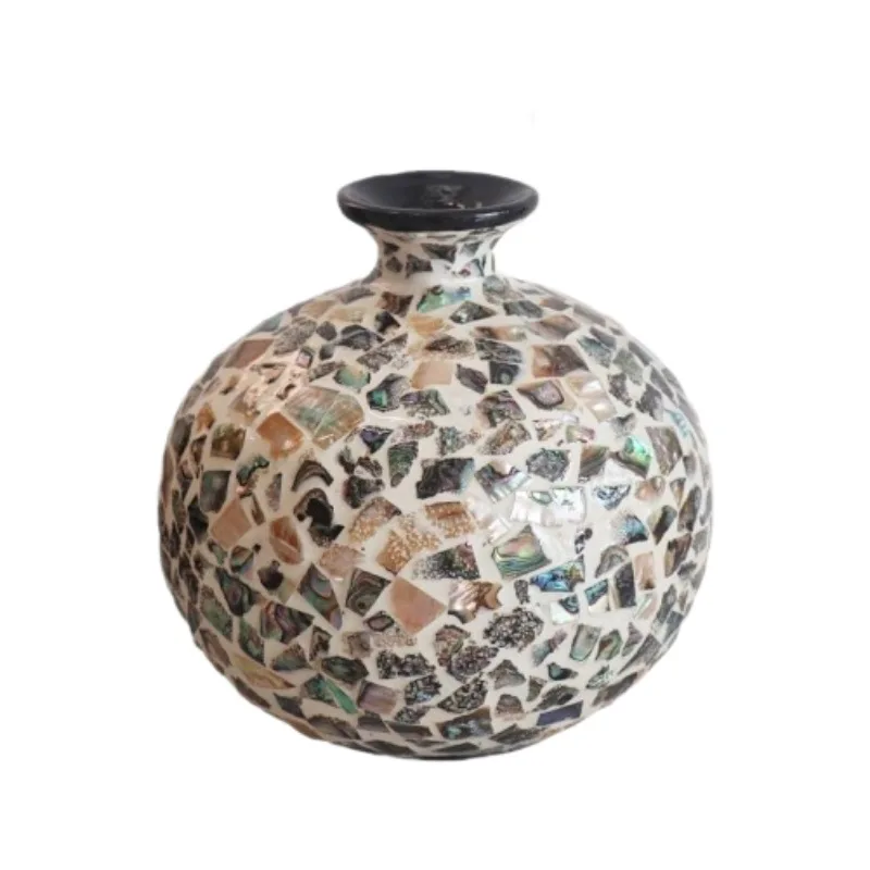 Natural shell vase ornament Nordic living room dried flower jewelry creative home homestay entrance desktop decoration